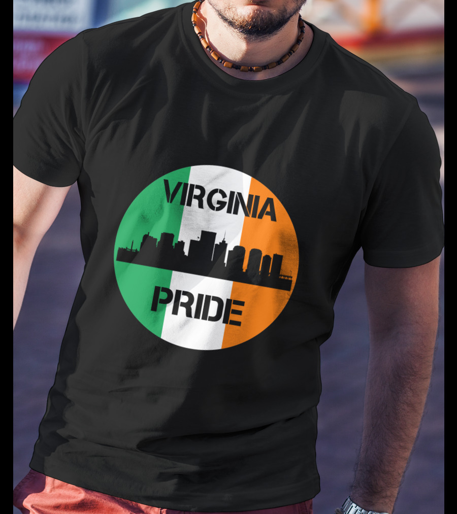 Virginia Pride Irish Flag Skyline T-Shirt