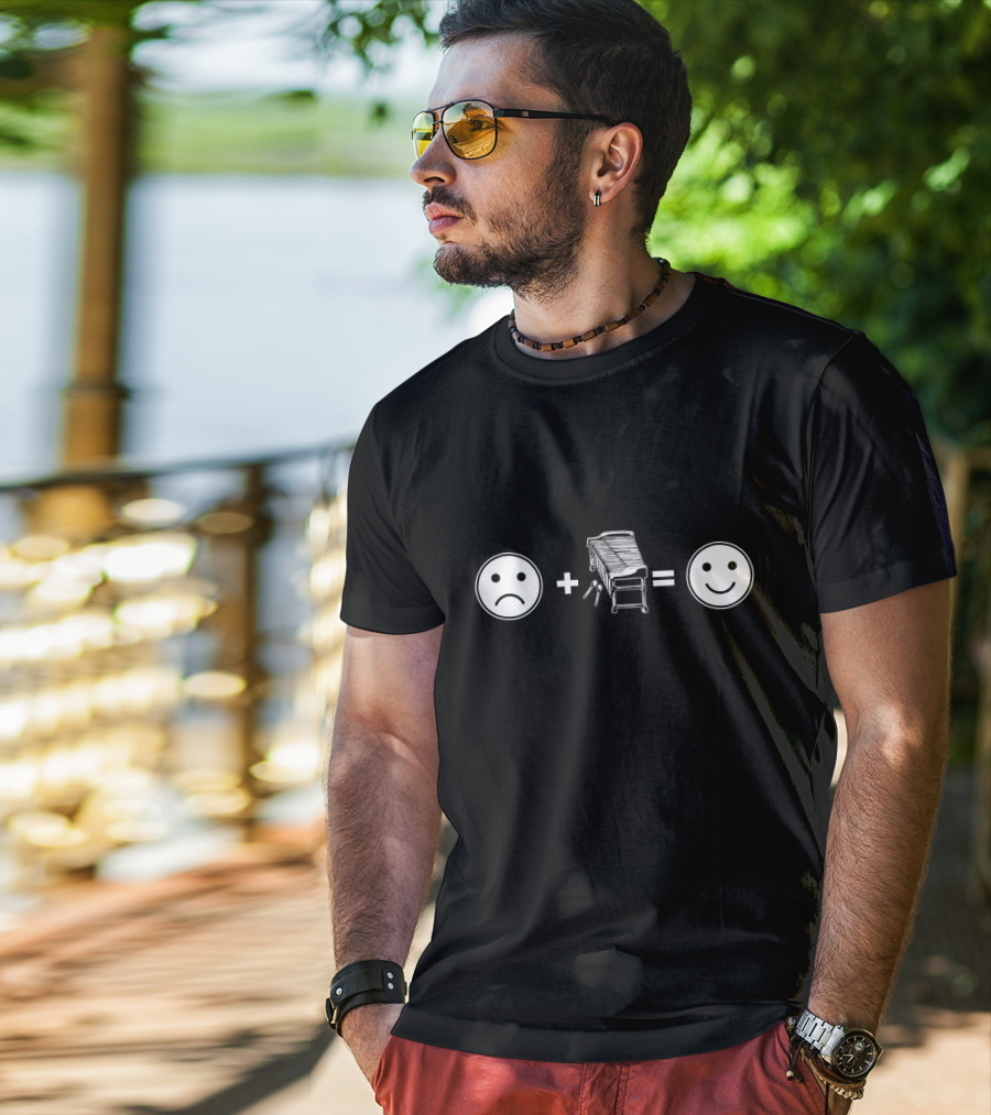Sad Face Plus Marimba Equals Happy Face T-Shirt