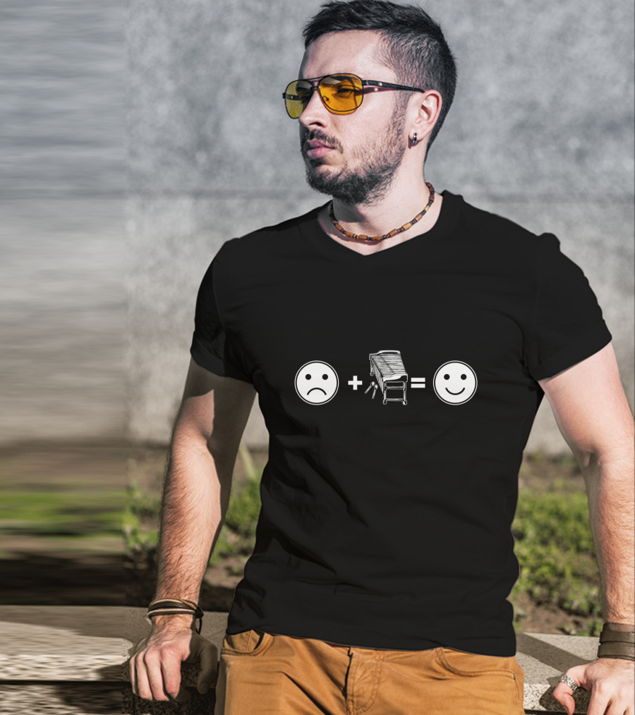 Sad Face Plus Marimba Equals Happy Face T-Shirt