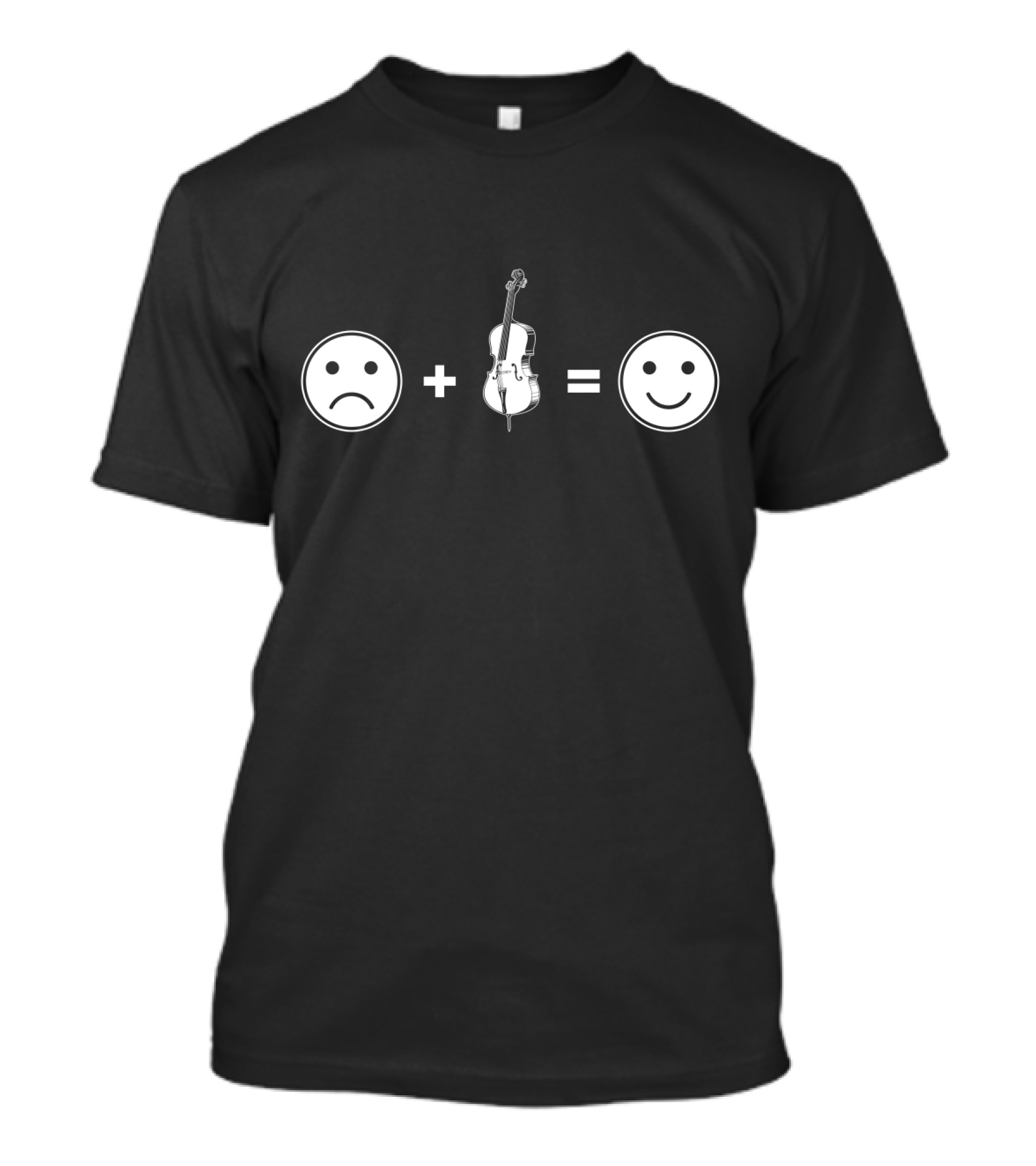 Sad Face Plus Cello Equals Happy Face T-Shirt