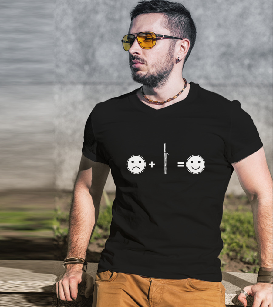 Sad Face Plus Bassoon Equals Happy Face T-Shirt