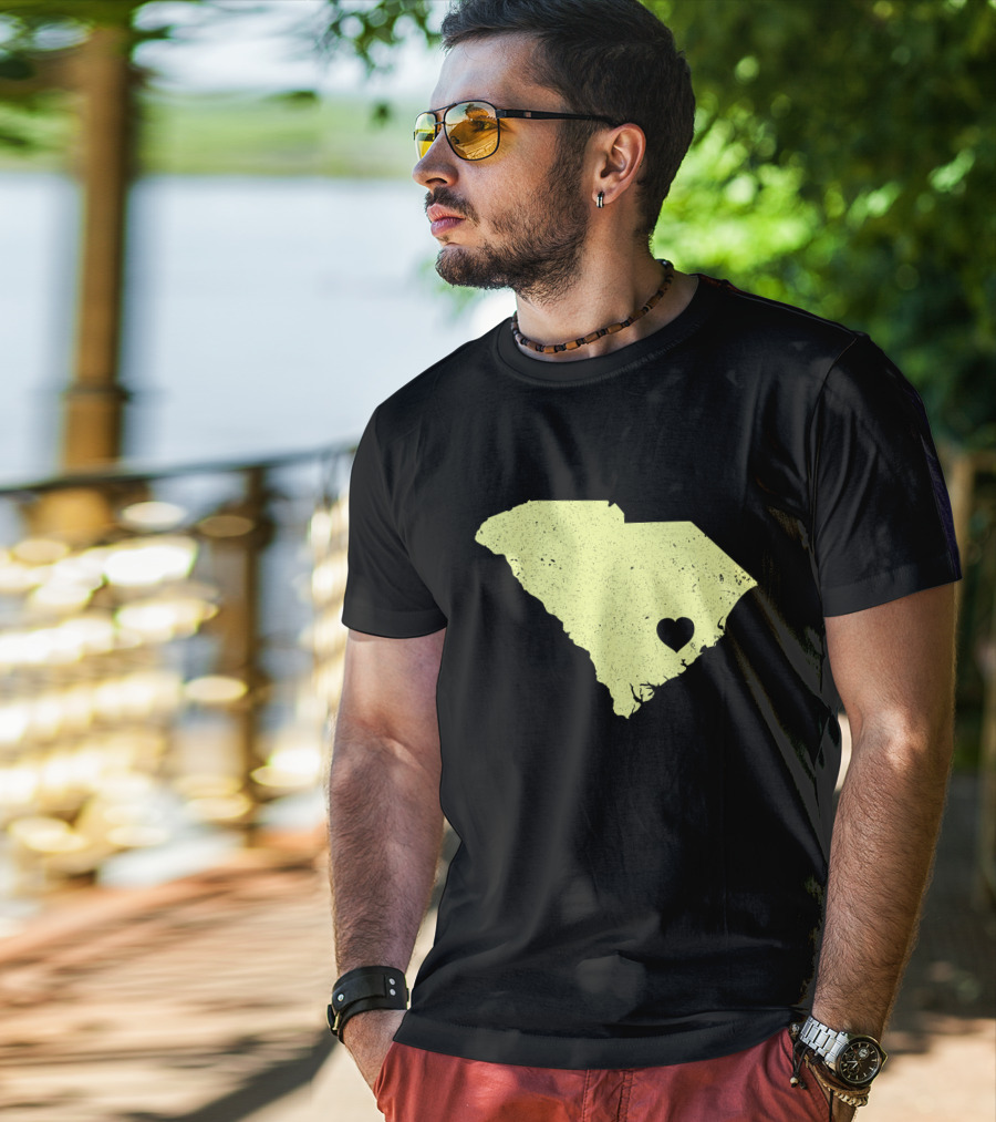 South Carolina Map Heart Charleston Love T-Shirt