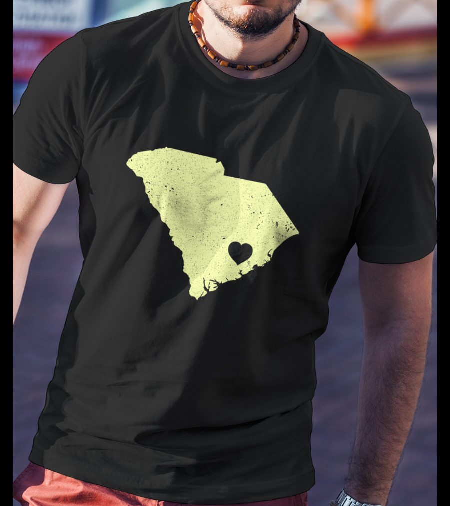 South Carolina Map Heart Charleston Love T-Shirt