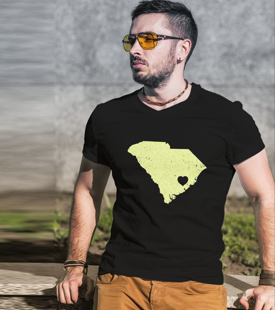 South Carolina Map Heart Charleston Love T-Shirt