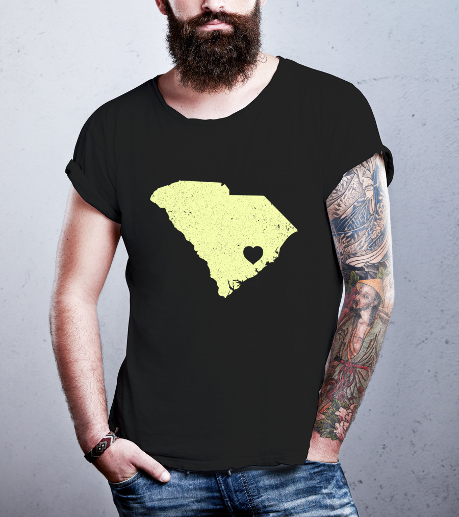 South Carolina Map Heart Charleston Love T-Shirt