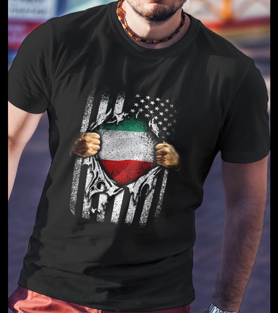 Super Hungary Hearts American Flag Hungarian Patriot T-Shirt