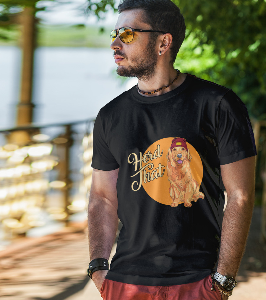 Herd That Funny Golden Retriever Animal Lover Dog T-Shirt