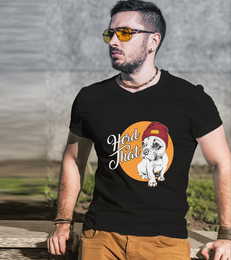 Herd That Funny French Bulldog Animal Lover Dog T-Shirt