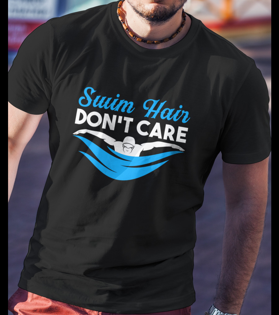 Swim Hair Don't Care Competitive Wave T-Shirt