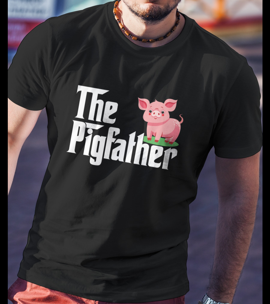 The Pigfather Mafia Movie Parody Pig T-Shirt