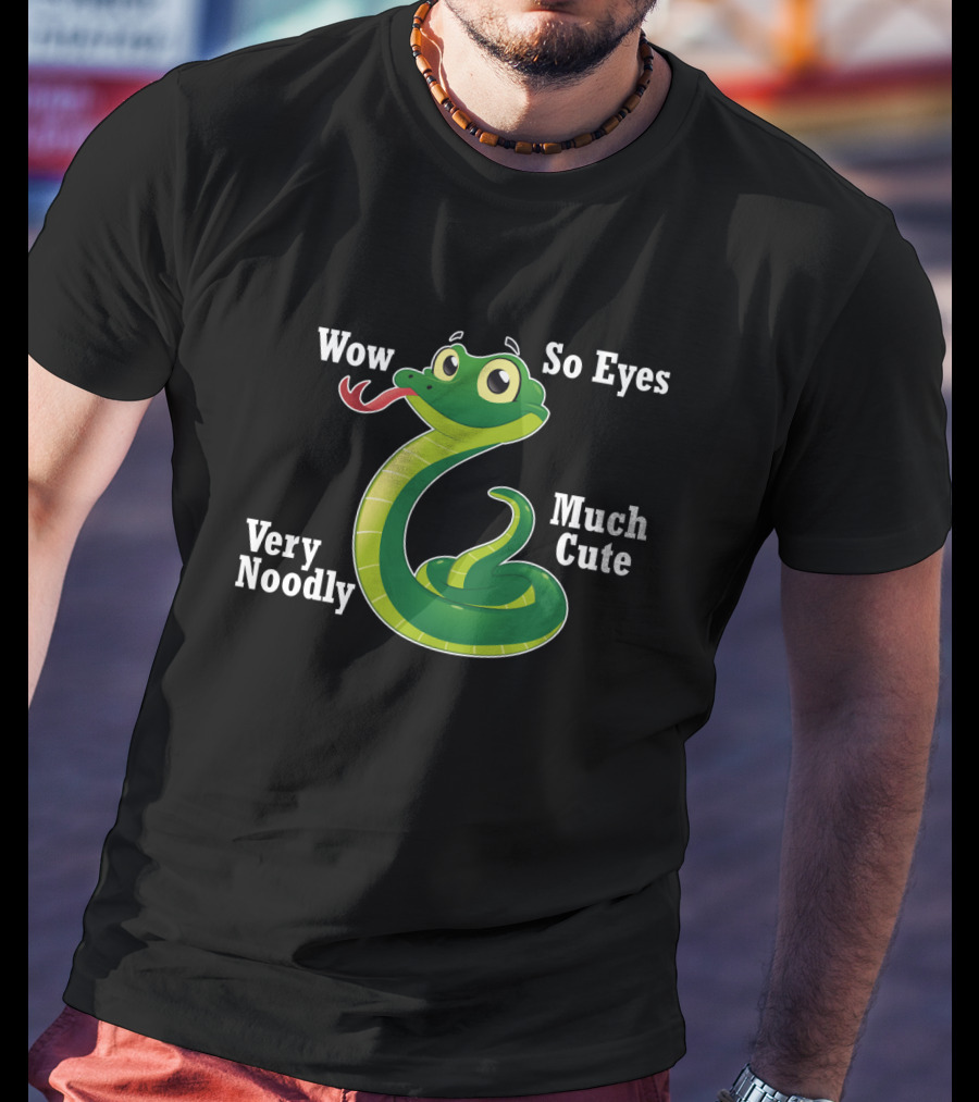 Wow Very Noodly So Eyes Much Cute Funny Snake T-Shirt