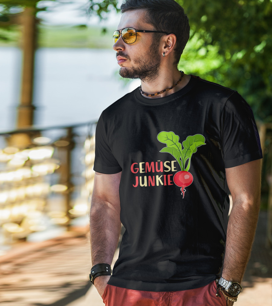 Gemüse Junkie Radish Enthusiast Vibrant Vegetable Lover T-Shirt