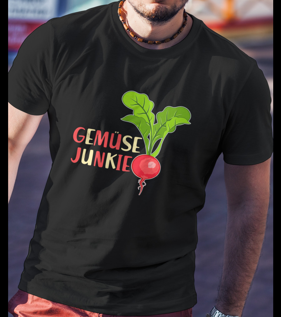 Gemüse Junkie Radish Enthusiast Vibrant Vegetable Lover T-Shirt