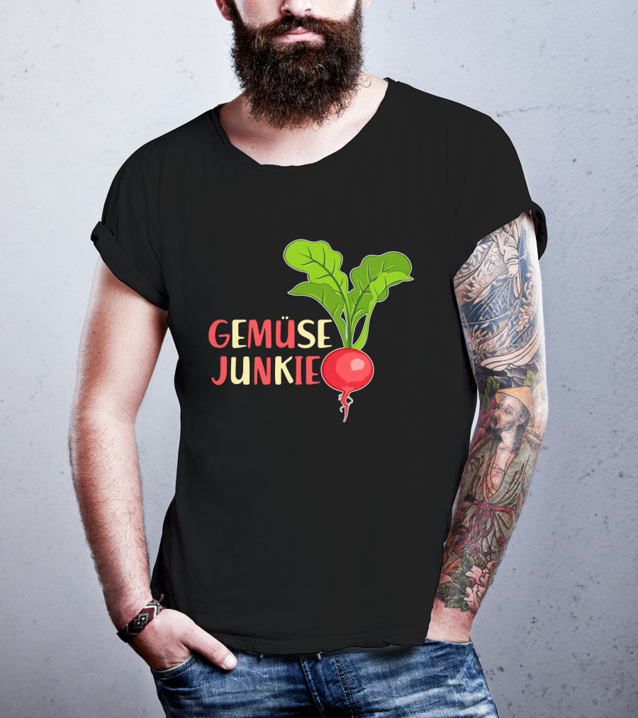 Gemüse Junkie Radish Enthusiast Vibrant Vegetable Lover T-Shirt