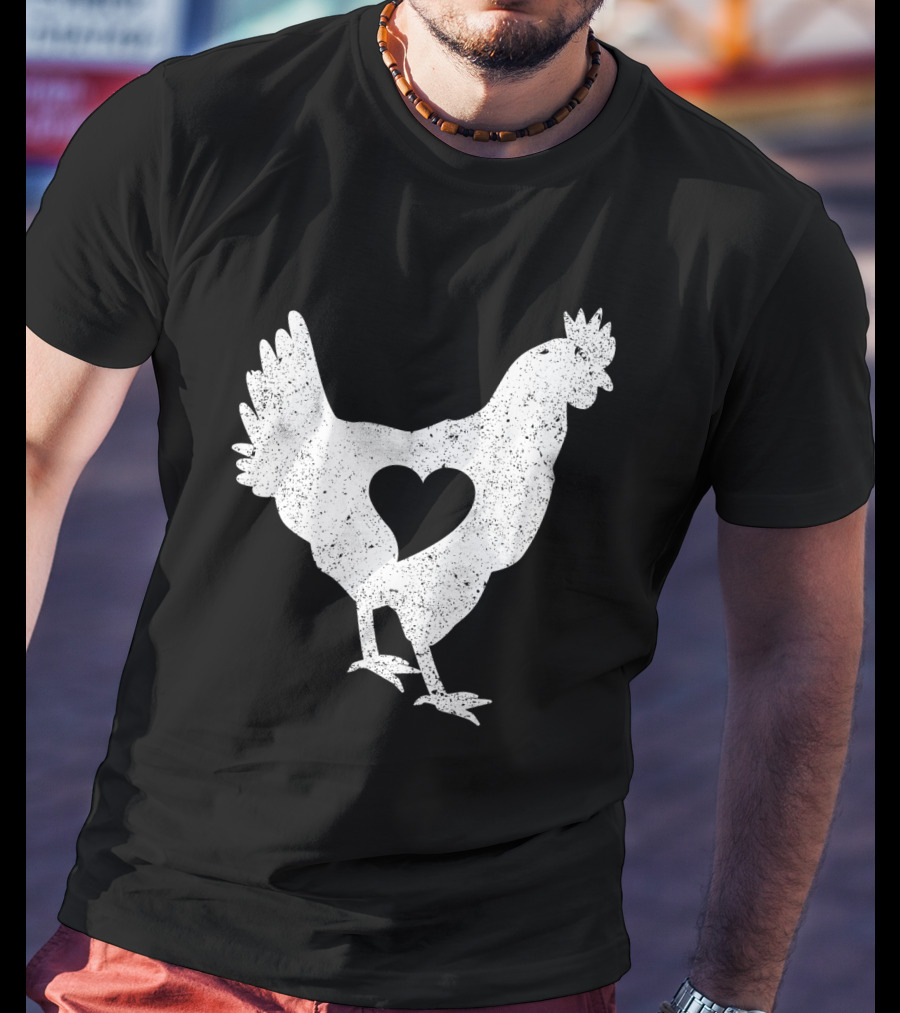 Love Chicken Heart Cutout T-Shirt