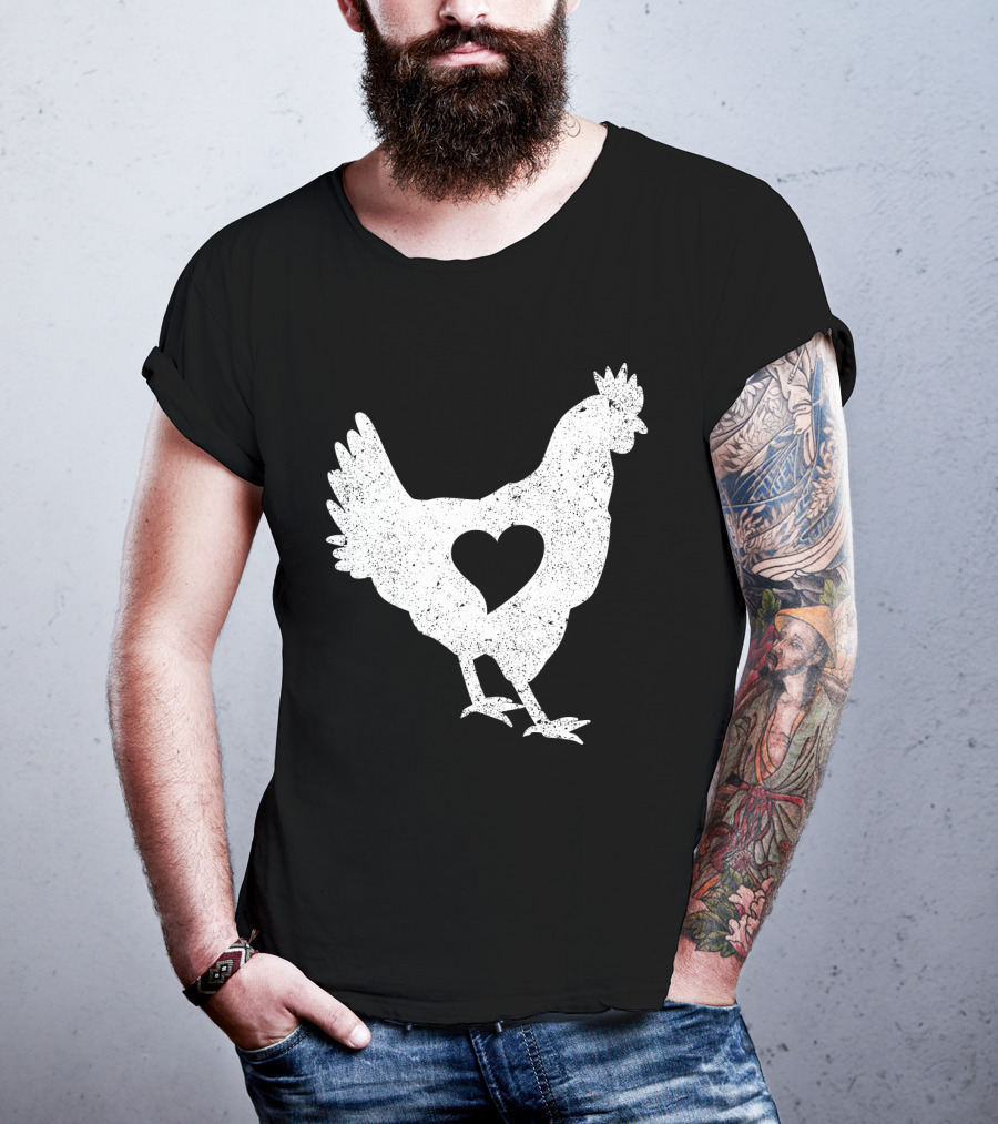 Love Chicken Heart Cutout T-Shirt