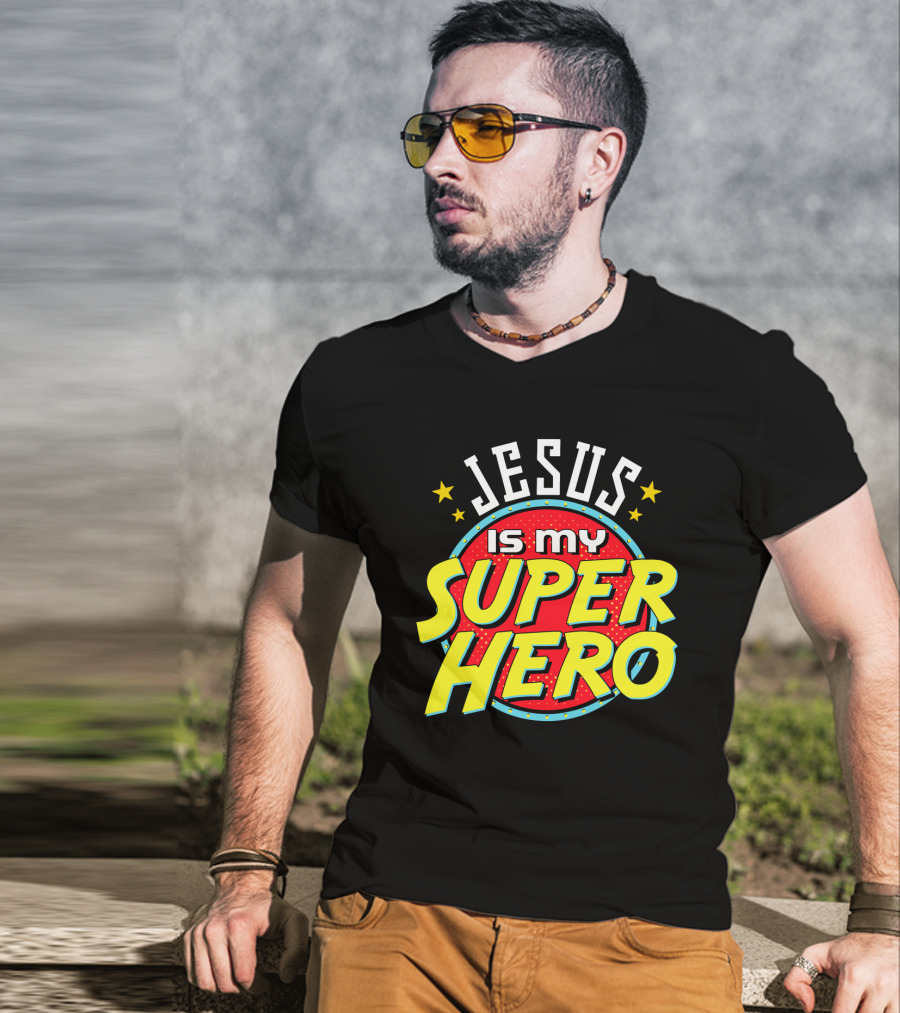 Jesus Is My Superhero Vintage Comic T-Shirt