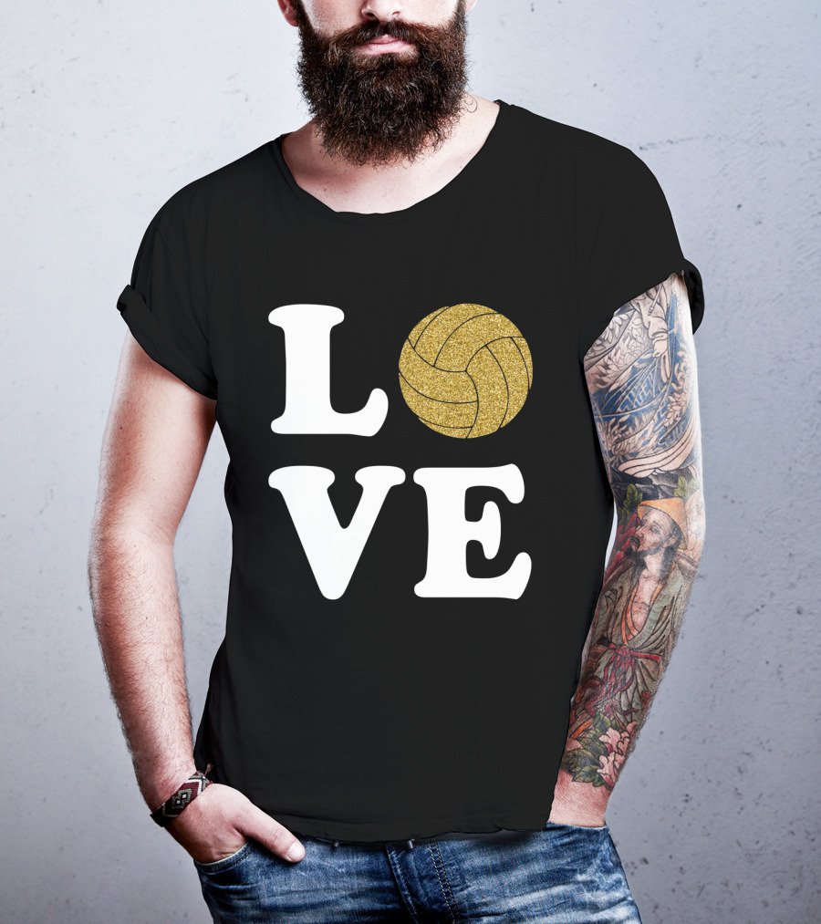 LOVE Volleyball Glitter Ball T-Shirt
