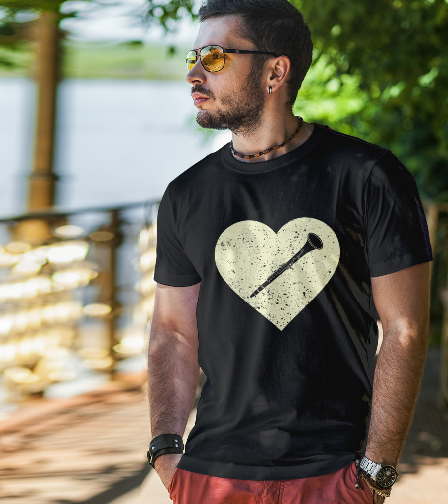 Heart Shaped Love To Play The Oboe Musician T-Shirt