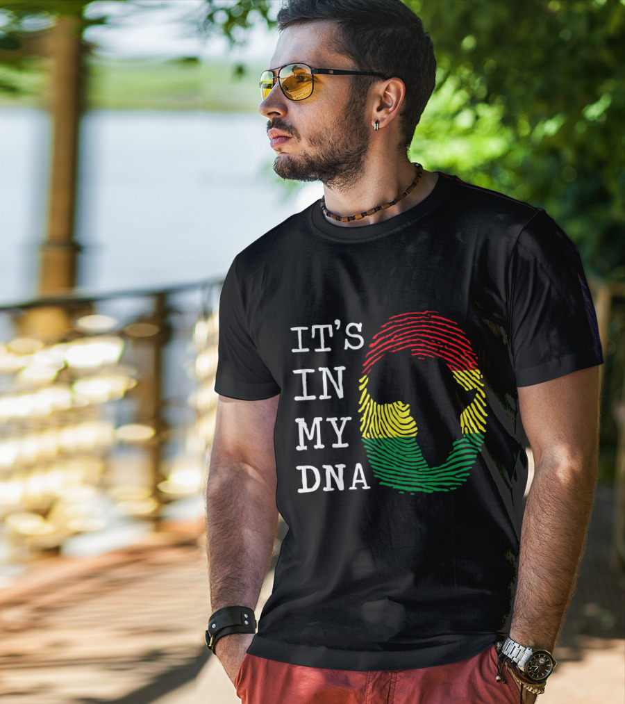 Africa It's In My DNA Fingerprint Map African History T-Shirt