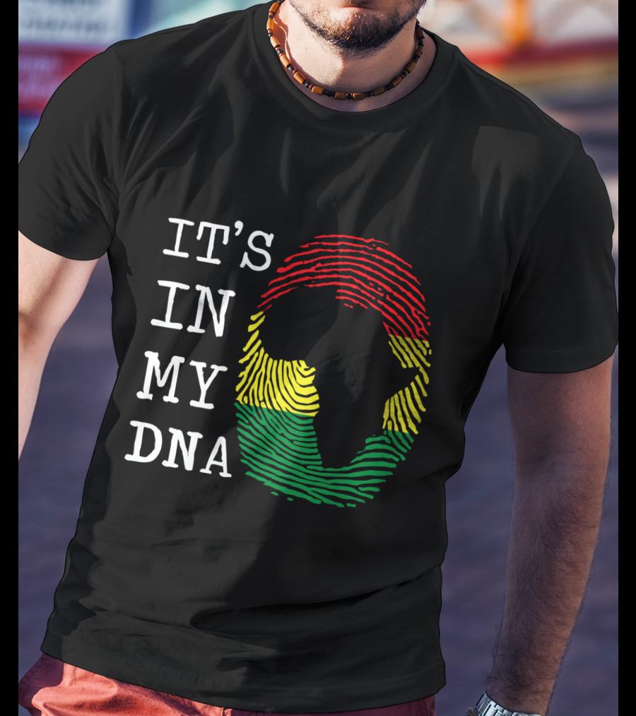 Africa It's In My DNA Fingerprint Map African History T-Shirt