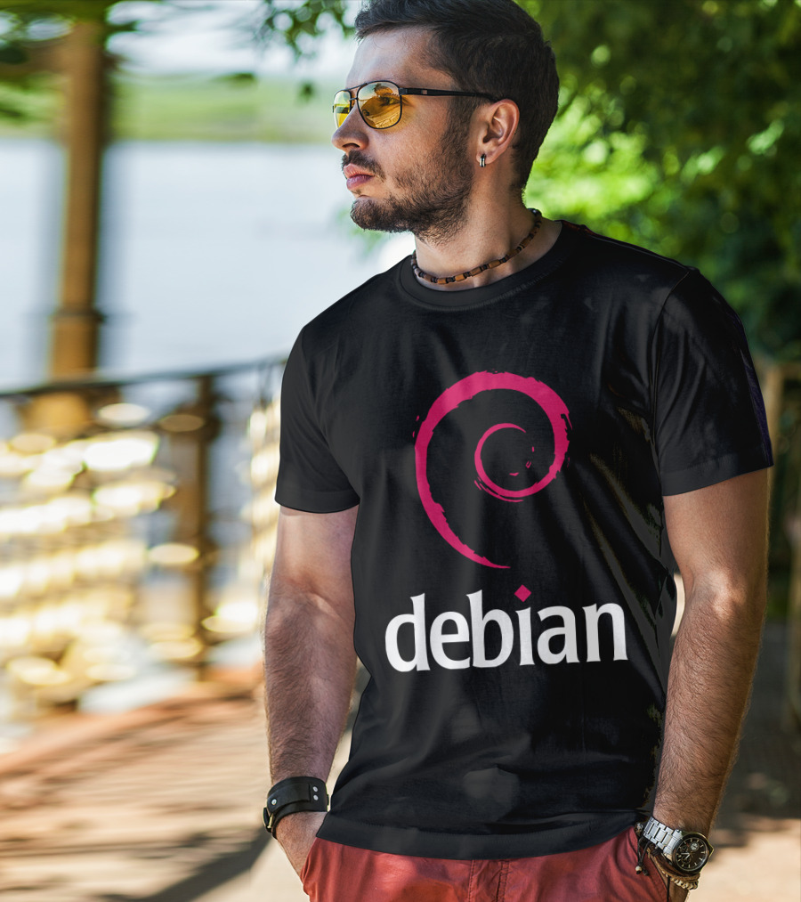 Debian Linux Logo Spiral T-Shirt