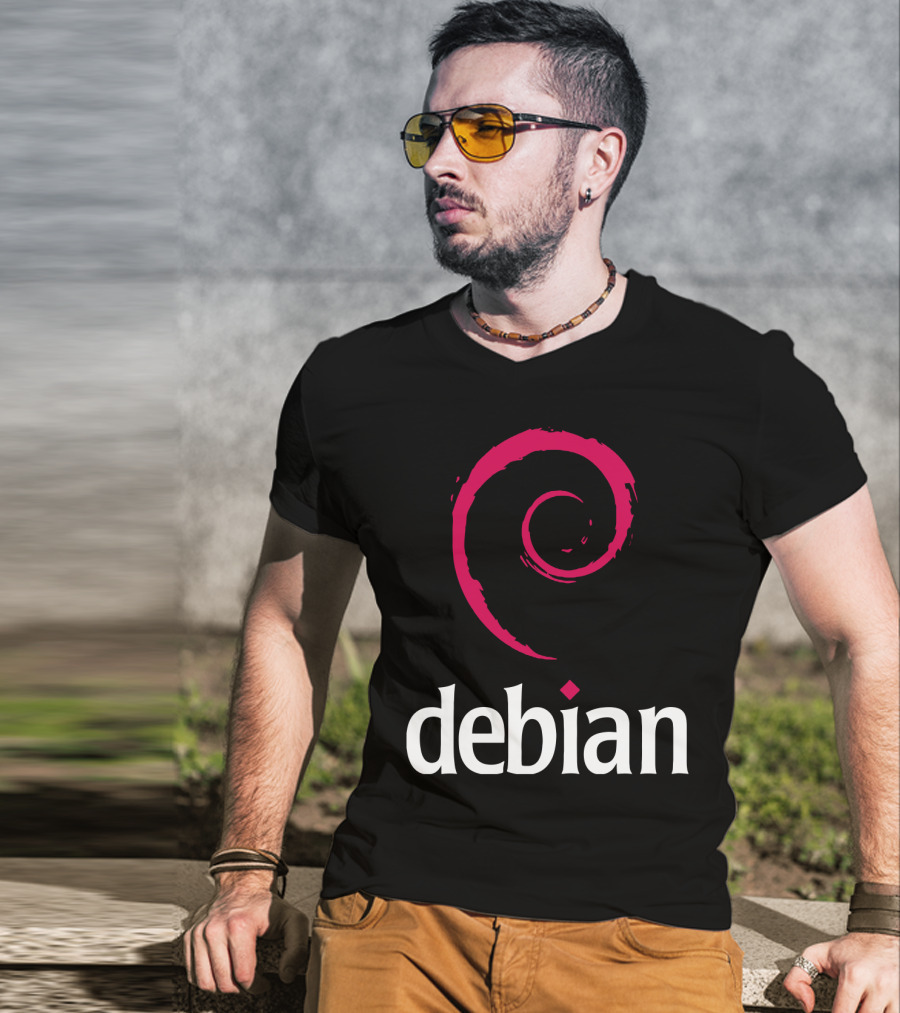 Debian Linux Logo Spiral T-Shirt