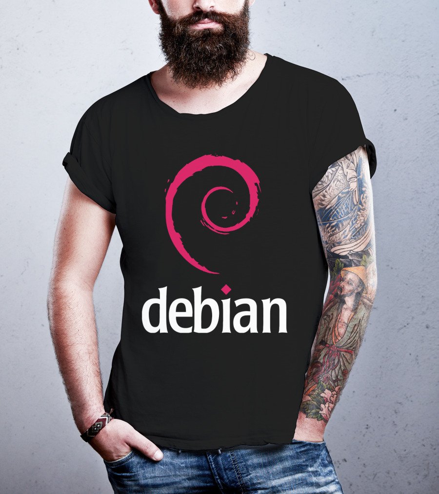 Debian Linux Logo Spiral T-Shirt