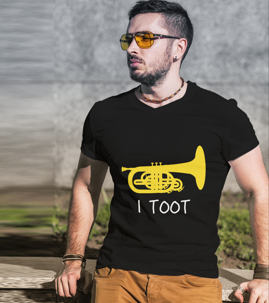 Funny Mellophone I Toot Yellow Instrument T-Shirt