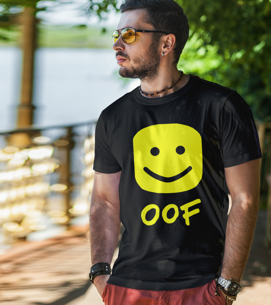 Oof Blox Meme For Non-Noobs With Smiley Face Image T-Shirt