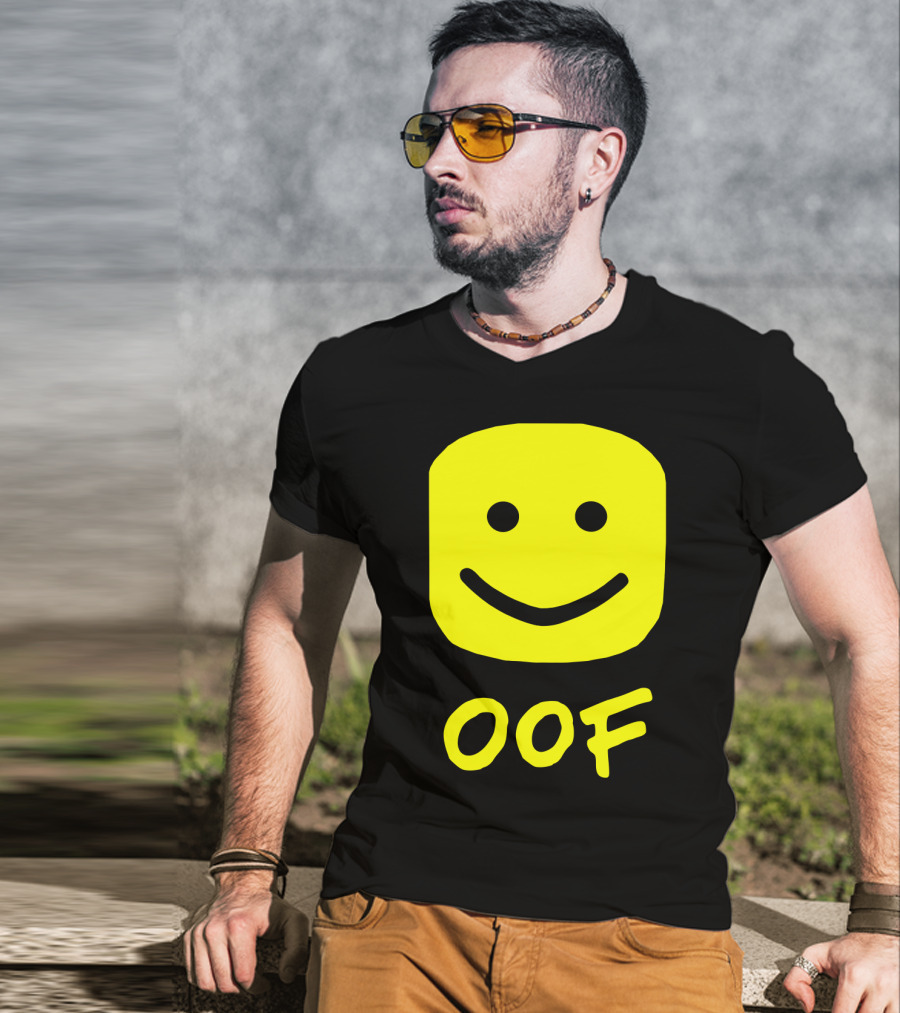 Oof Blox Meme For Non-Noobs With Smiley Face Image T-Shirt