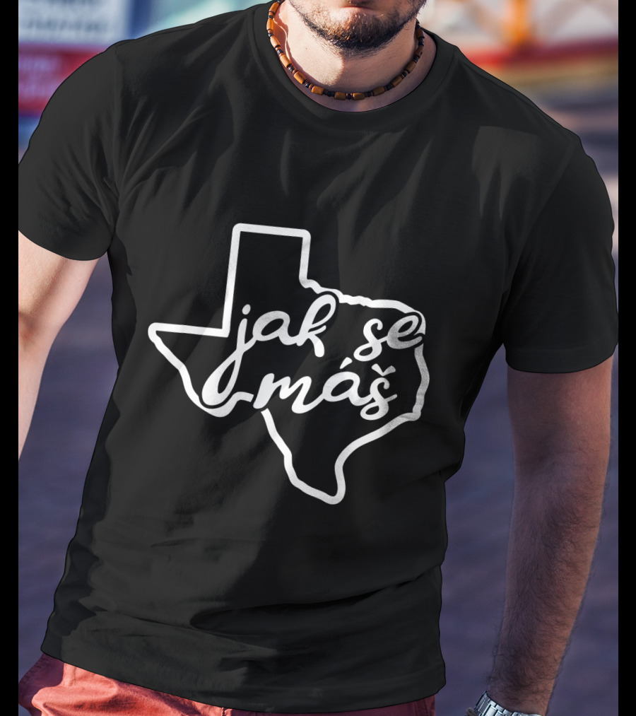 Jak Se Mas Texas Czech State Outline T-Shirt
