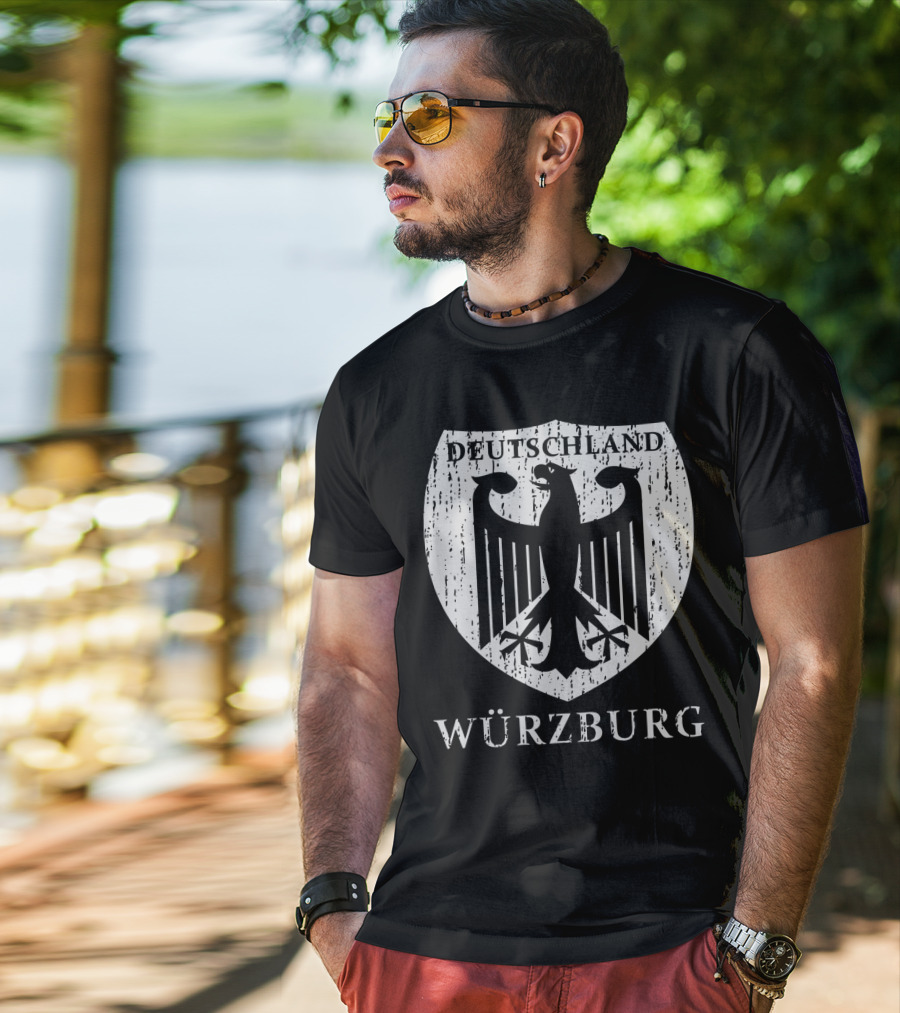 Deutschland Würzburg German Eagle Emblem T-Shirt