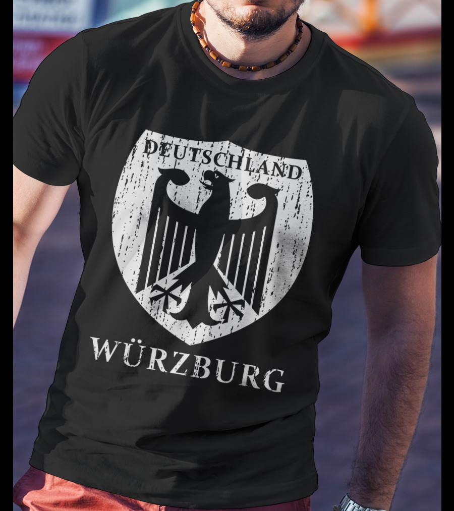 Deutschland Würzburg German Eagle Emblem T-Shirt