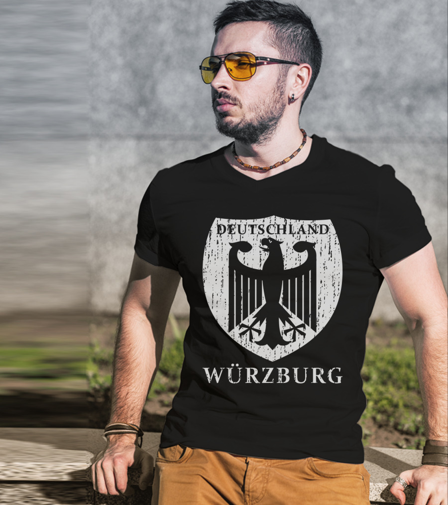Deutschland Würzburg German Eagle Emblem T-Shirt