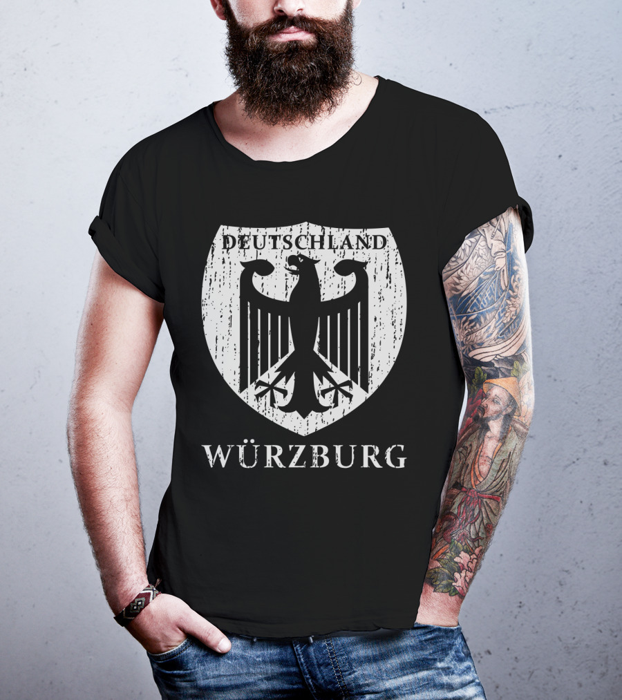 Deutschland Würzburg German Eagle Emblem T-Shirt
