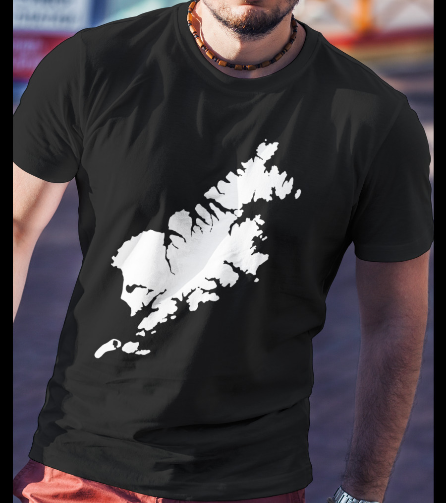 Kodiak Island Alaska Map Outline Home State T-Shirt