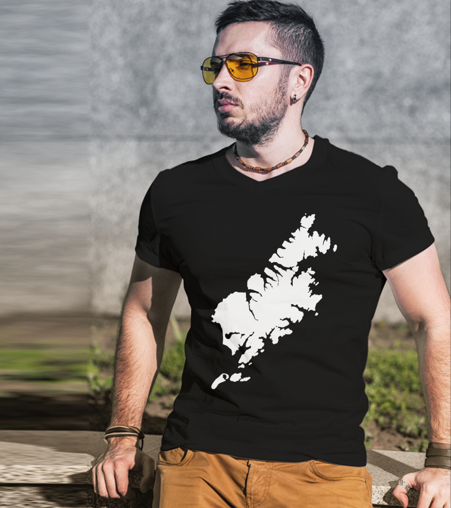 Kodiak Island Alaska Map Outline Home State T-Shirt