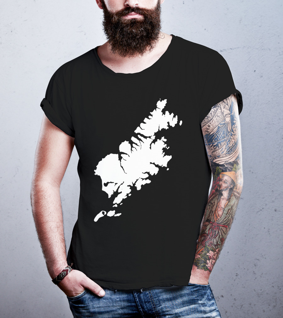 Kodiak Island Alaska Map Outline Home State T-Shirt