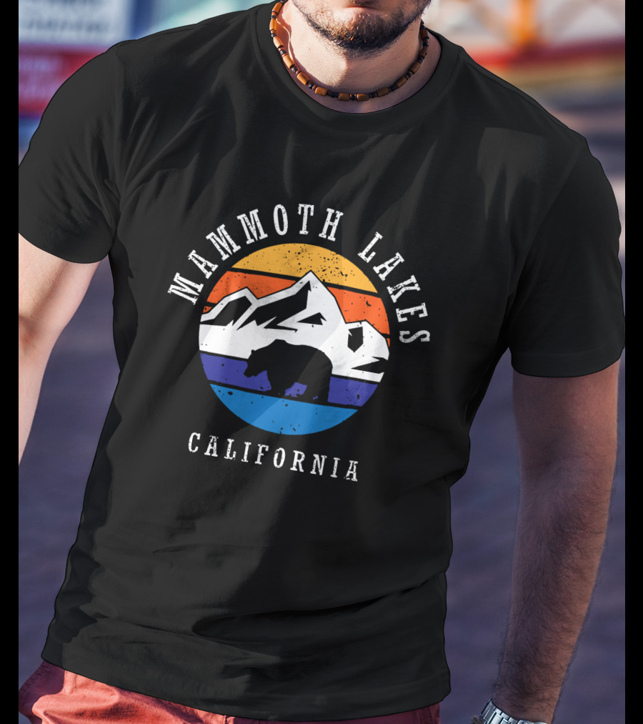 Mammoth Lakes California Bear Mountains Sunset T-Shirt