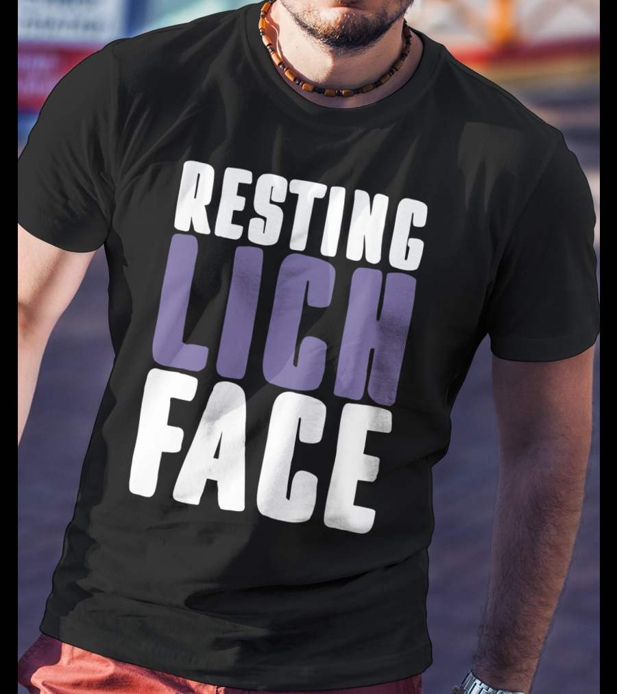 Resting Lich Face Dungeons Dragons Humor T-Shirt