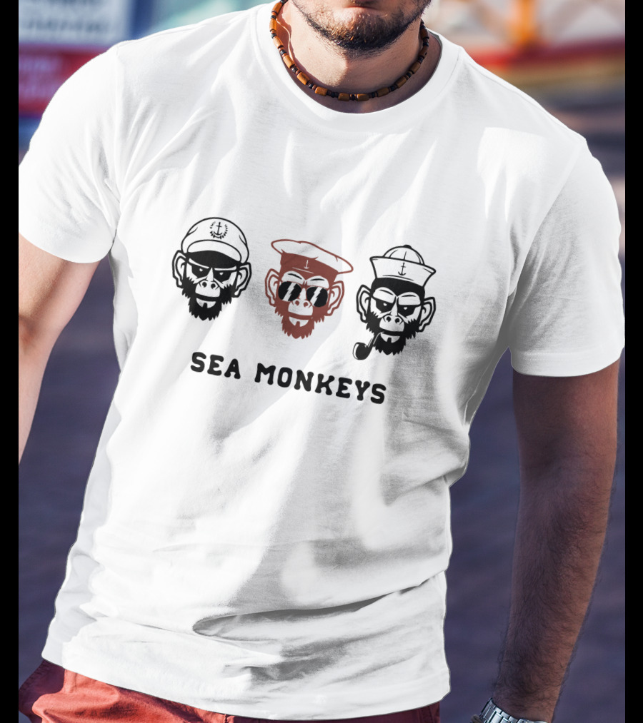 Sea Monkeys Trio Nautical Captains T-Shirt
