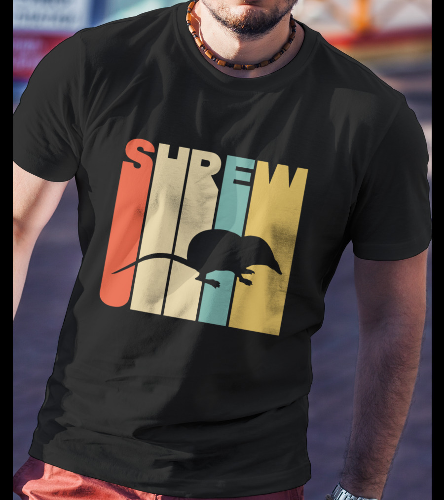 SHREW Silhouette Retro Stripe Color T-Shirt