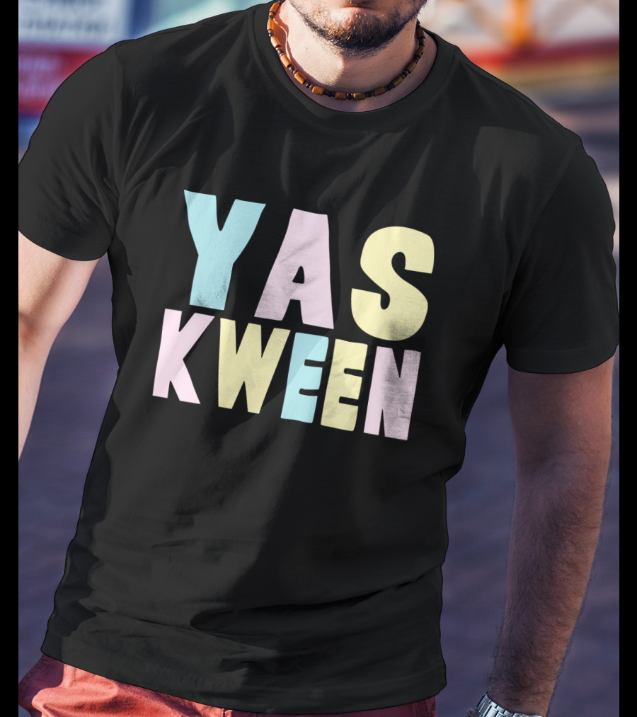 Yas Kween City Yas Queen Multicolor Bold Letters T-Shirt
