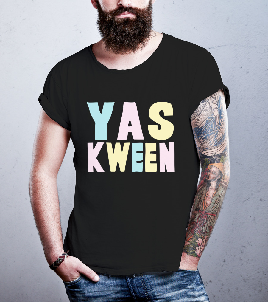 Yas Kween City Yas Queen Multicolor Bold Letters T-Shirt