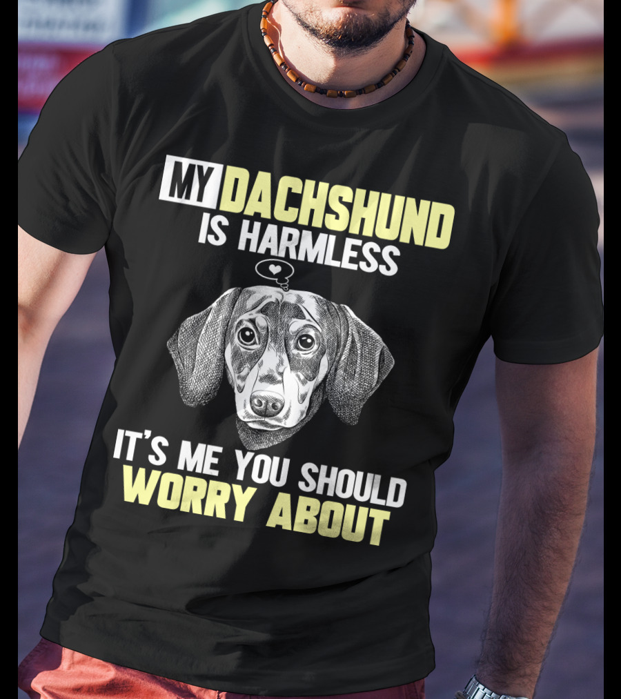 My Dachshund Is Harmless It's ME You Should Worry About T-Shirt