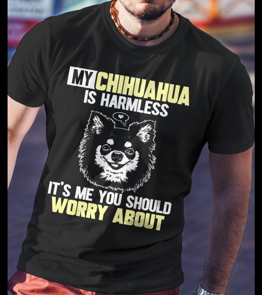 My Chihuahua Is Harmless It's ME You Should Worry About T-Shirt
