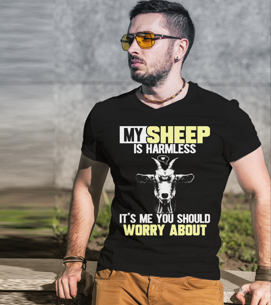 My Sheep Is Harmless It's ME You Should Worry About T-Shirt