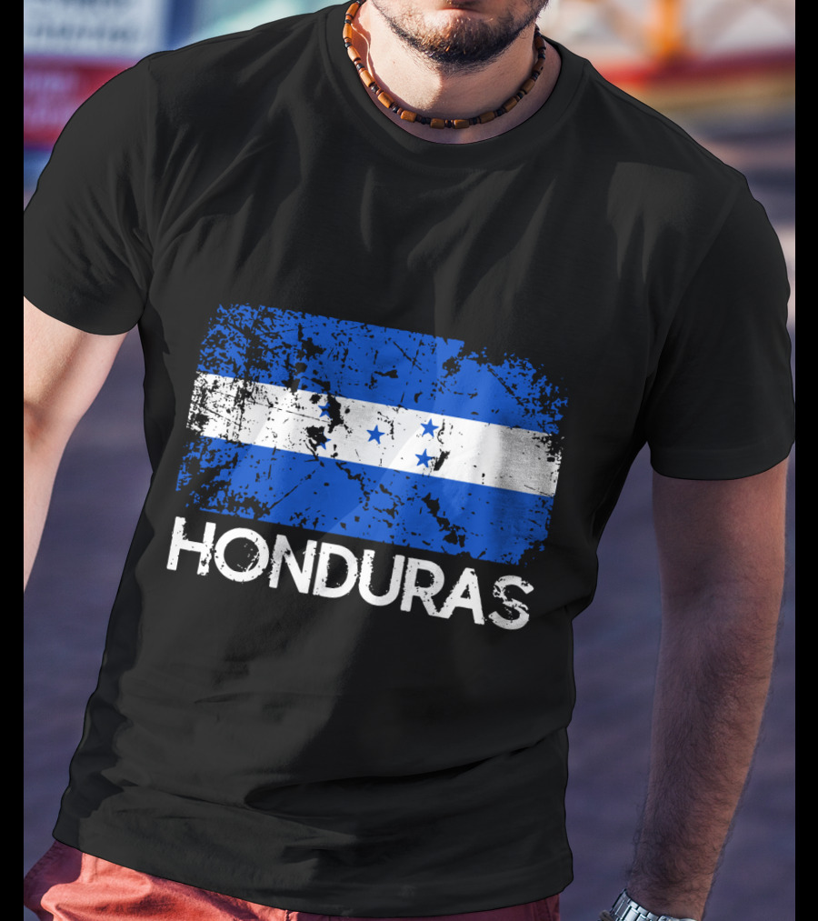 Honduran Flag Vintage Honduras Made In Honduras T-Shirt