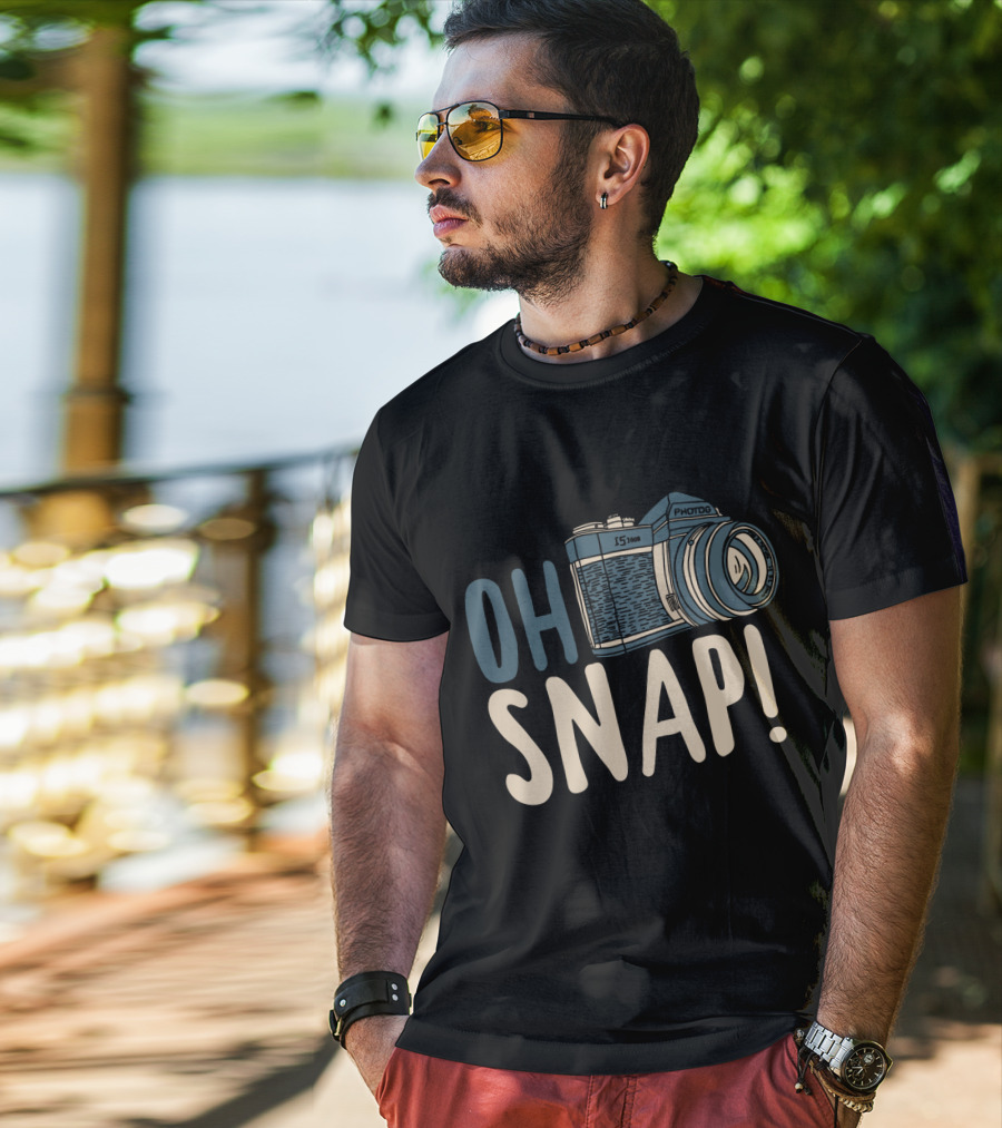 OH SNAP Photography Retro Camera T-Shirt